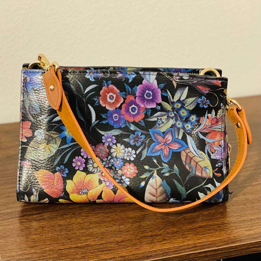 Valentina Genuine Leather Floral Purse